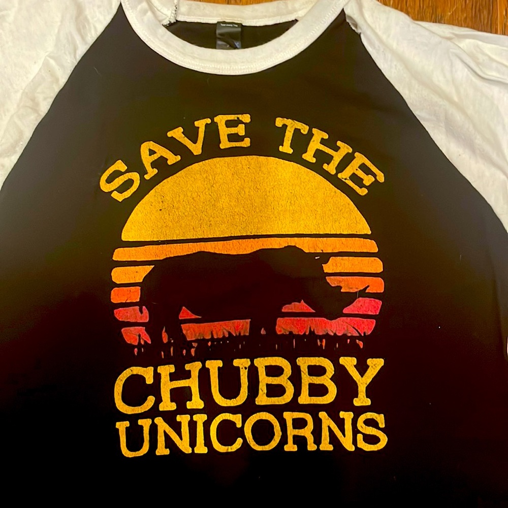 COPY - Save the Chubby Unicorns Raglan Size S